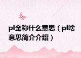 pl全称什么意思（pl啥意思简介介绍）