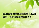 2021流星雨直播在线观看（2021最后一场大流星雨观看地点）