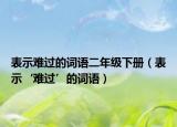 表示难过的词语二年级下册（表示‘难过’的词语）