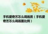 手机爱奇艺怎么调画质（手机爱奇艺怎么调画面比例）