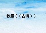 牧童（（古诗））
