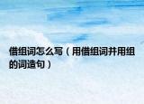 借组词怎么写（用借组词并用组的词造句）