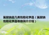 氯酸钠是几类危险化学品（氯酸钠危险化学品等级简介介绍）