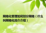 网格化管理如何划分网格（什么叫网格化简介介绍）