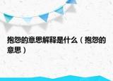 抱怨的意思解释是什么（抱怨的意思）