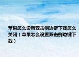 苹果怎么设置双击侧边键下载怎么关闭（苹果怎么设置双击侧边键下载）