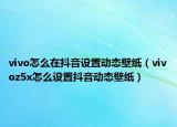 vivo怎么在抖音设置动态壁纸（vivoz5x怎么设置抖音动态壁纸）