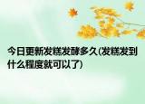 今日更新发糕发酵多久(发糕发到什么程度就可以了)