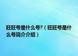 旺旺号是什么号?（旺旺号是什么号简介介绍）