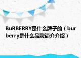 BuRBERRY是什么牌子的（burberry是什么品牌简介介绍）