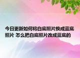今日更新如何将白底照片换成蓝底照片 怎么把白底照片改成蓝底的