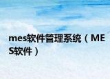mes软件管理系统（MES软件）