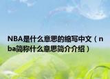 NBA是什么意思的缩写中文（nba简称什么意思简介介绍）