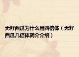 无籽西瓜为什么用四倍体（无籽西瓜几倍体简介介绍）