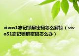 vivos1忘记锁屏密码怎么解锁（vivoS1忘记锁屏密码怎么办）