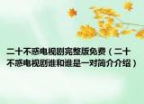 二十不惑电视剧完整版免费（二十不惑电视剧谁和谁是一对简介介绍）