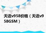 天语v958价格（天语v958GSM）