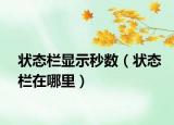 状态栏显示秒数（状态栏在哪里）
