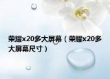 荣耀x20多大屏幕（荣耀x20多大屏幕尺寸）