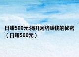 日赚500元:揭开网络赚钱的秘密（日赚500元）