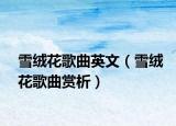 雪绒花歌曲英文（雪绒花歌曲赏析）