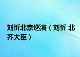 刘忻北京巡演（刘忻 北齐大臣）