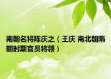 南朝名将陈庆之（王庆 南北朝隋朝时期官员将领）