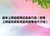新车上牌是摇号还是自己选（摇号上牌是先买车还是先摇号简介介绍）