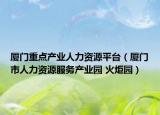 厦门重点产业人力资源平台（厦门市人力资源服务产业园 火炬园）