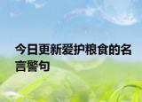 今日更新爱护粮食的名言警句