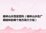 桂林山水百度百科（桂林山水在广西桂林的哪个地方简介介绍）
