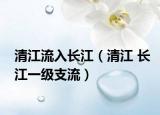 清江流入长江（清江 长江一级支流）