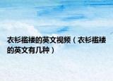 衣衫褴褛的英文视频（衣衫褴褛的英文有几种）
