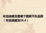 布加迪威龙是哪个国家汽车品牌（布加迪威龙16.4）