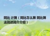 同比 计算（同比怎么算 同比算法简述简介介绍）