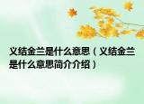 义结金兰是什么意思（义结金兰是什么意思简介介绍）
