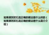 如果遇到泥石流正确的做法是什么样的（如果遇到泥石流正确的做法是什么简介介绍）