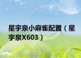 星宇泉小麻雀配置（星宇泉X603）