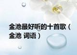 金池最好听的十首歌（金池 词语）