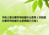 手机上显示黄页号码是什么意思（手机显示黄页号码是什么意思简介介绍）