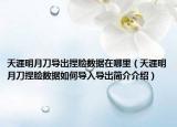 天涯明月刀导出捏脸数据在哪里（天涯明月刀捏脸数据如何导入导出简介介绍）