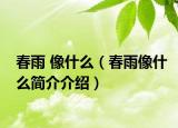 春雨 像什么（春雨像什么简介介绍）