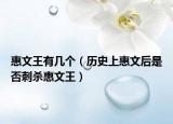 惠文王有几个（历史上惠文后是否刺杀惠文王）