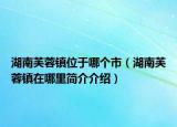 湖南芙蓉镇位于哪个市（湖南芙蓉镇在哪里简介介绍）