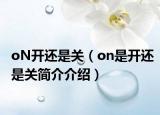 oN开还是关（on是开还是关简介介绍）