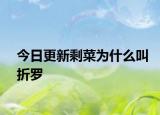 今日更新剩菜为什么叫折罗