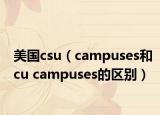 美国csu（campuses和cu campuses的区别）