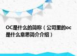 OC是什么的简称（公司里的oc是什么意思简介介绍）