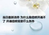 当日最新消息 为什么我借呗开通不了 开通借呗需要什么条件