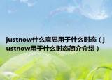justnow什么意思用于什么时态（justnow用于什么时态简介介绍）